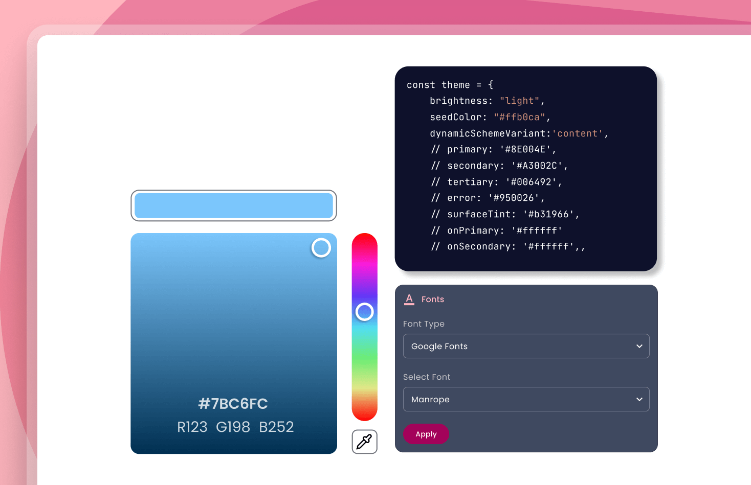 Generative UI widget builder